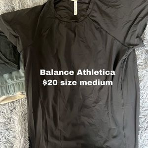 Balance athletica black tee